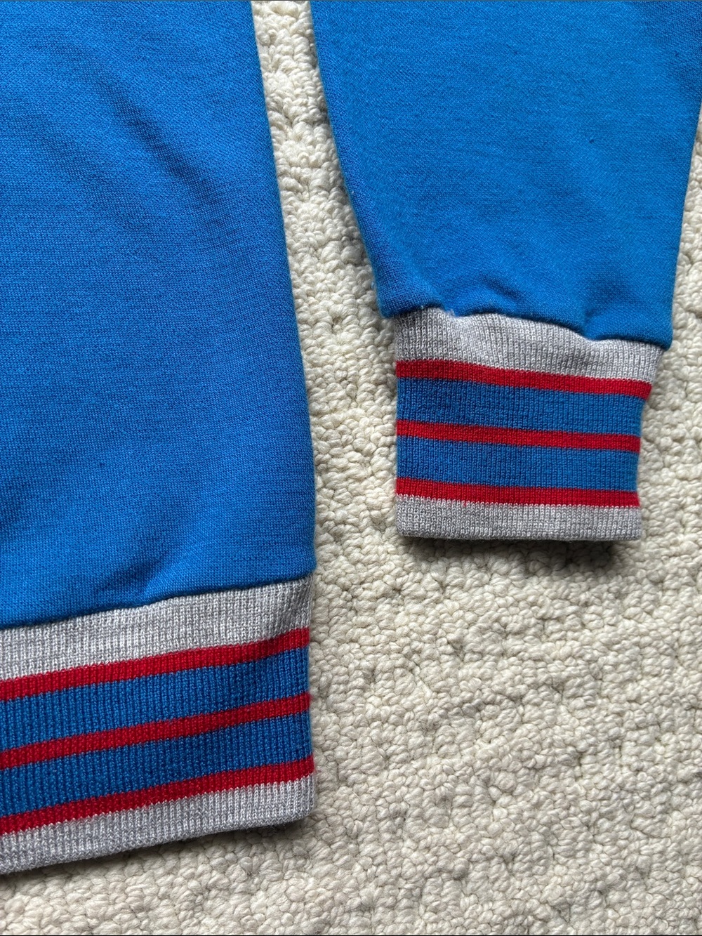 Puma Vintage 1980s Blue Color Block Crewneck Sweatshirt Size Unisex Large - Picture 4 of 12
